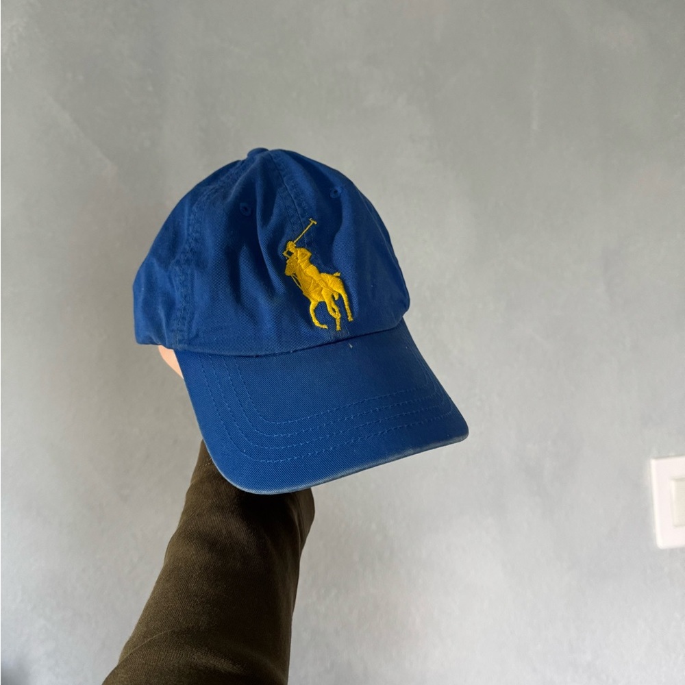 Blue and yellow Polo Ralph Lauren hat Big Pony Cap MCMLXVII
